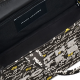 Close up of black bag, showing texture of the fabric