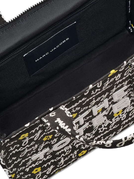 Close up of black bag, showing texture of the fabric