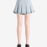 Blue skirt worn by a person, showing the skirt fit
