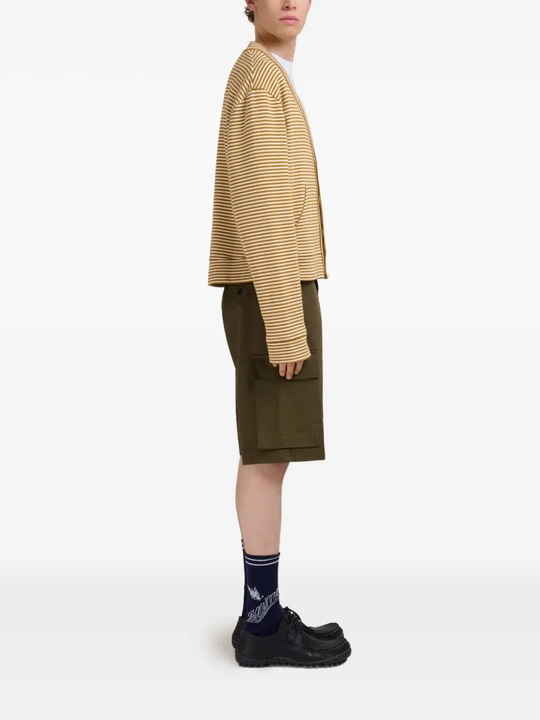 Green shorts,full body view