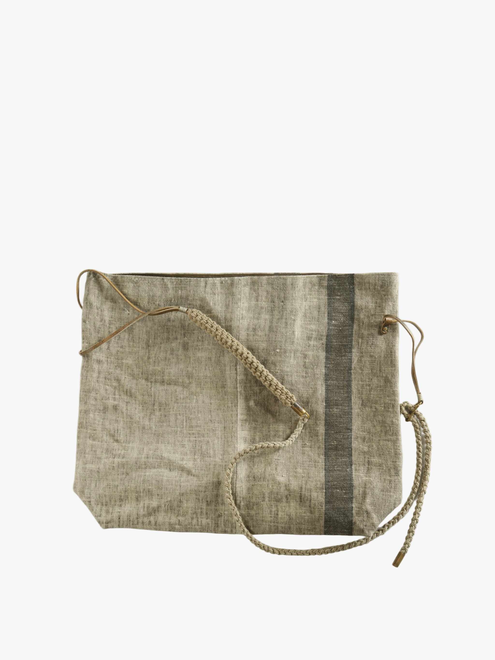 Tan bag, front view