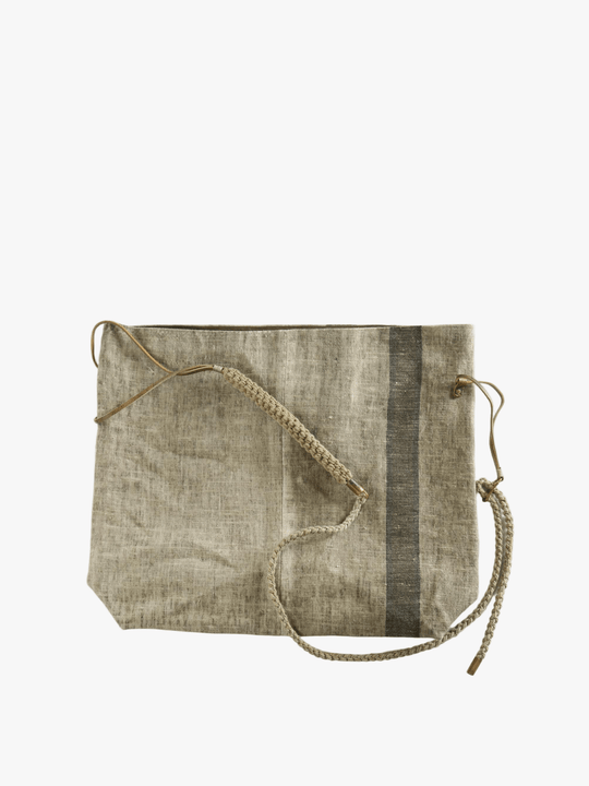 Tan bag, front view