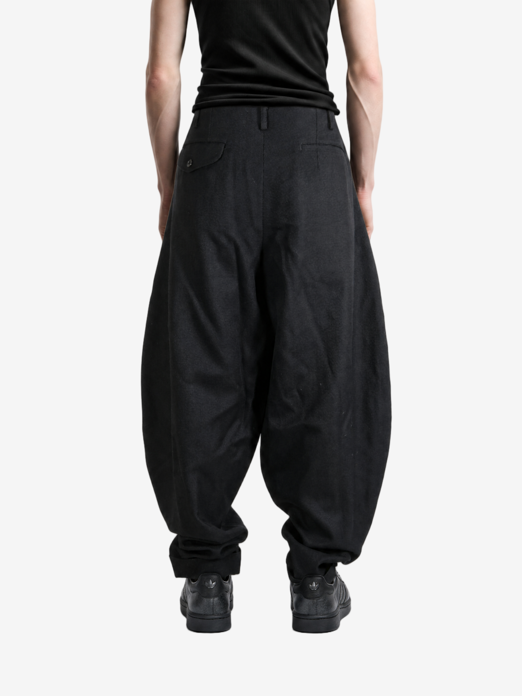 Black pants, full body view
