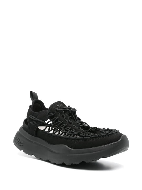 black sneakers,side view