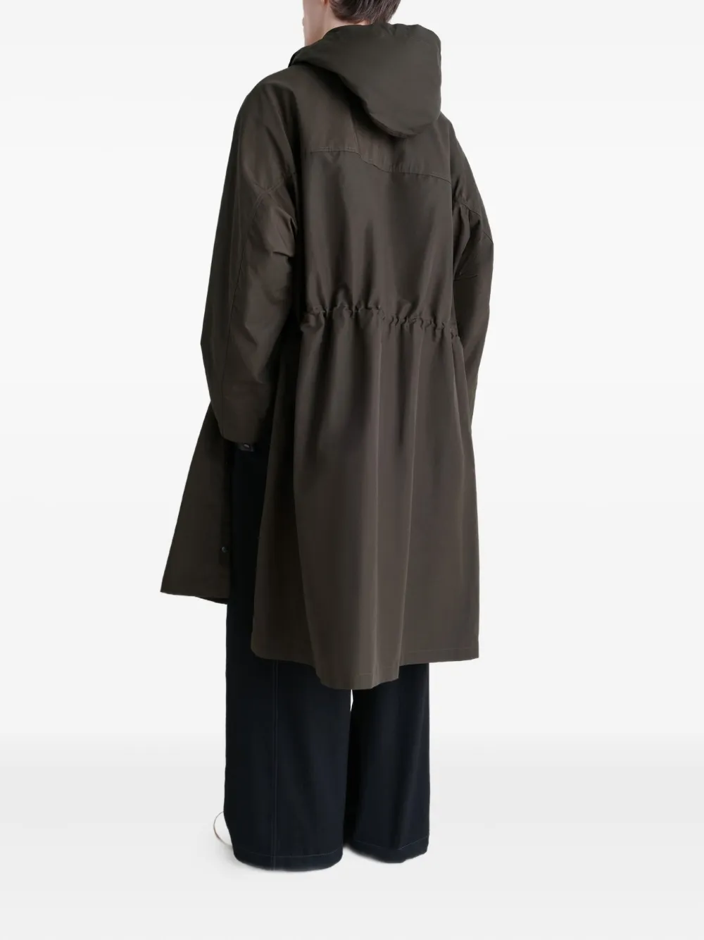 Brown coats, full body view