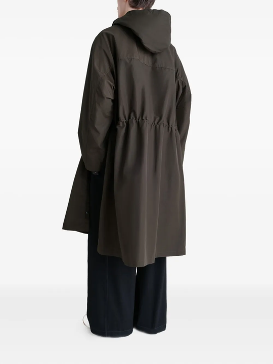 Brown coats, full body view