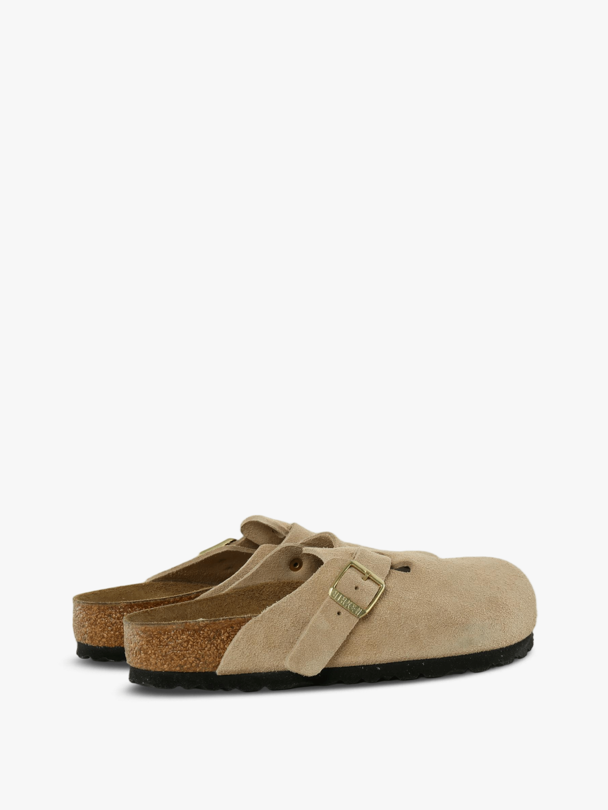 Tan sandals, front view