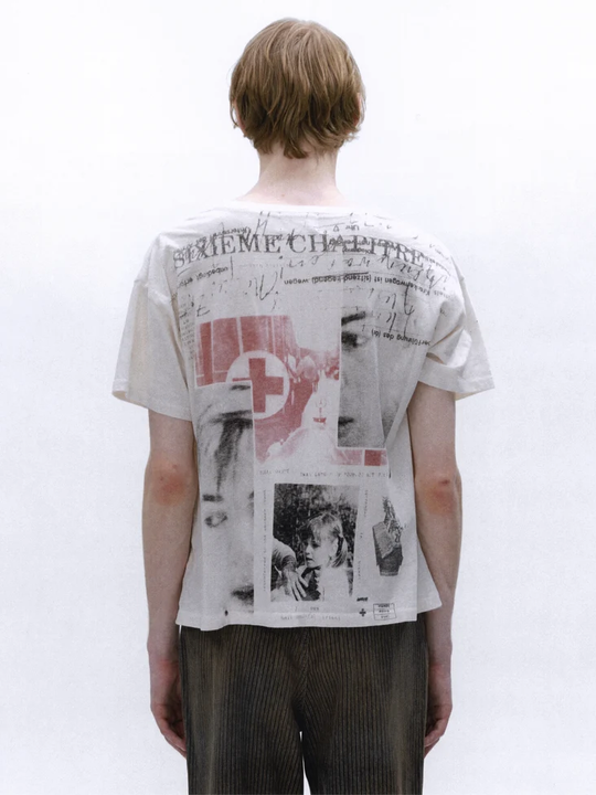 White t-shirt, full body view
