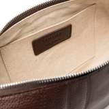 Brown croissant bag, inside view