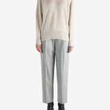 Grey knitwear,full body view