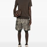 Brown t-shirt, full body view