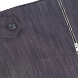  Close up of Grey skirt, showing texture of the Organic Cotton fabric