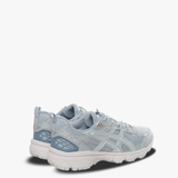 Blue sneakers, back view