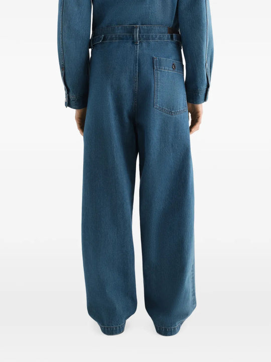 Blue pants, front view