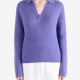 AURALEE - Women Baby Suri Alpaca Sheer Knit Skipper Polo