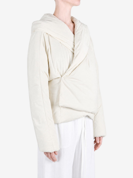 Tan jacket, front view