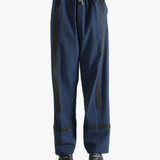 Blue pants worn by a person, showing the pants' fit