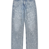 blue pant, front view