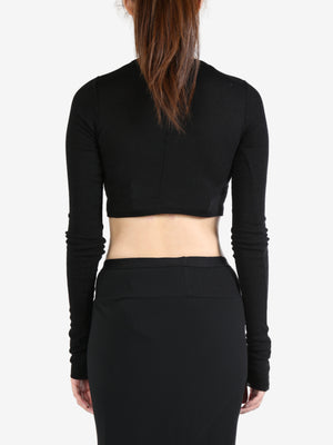 RICK OWENS - Women Long Sleeve Crop Tee