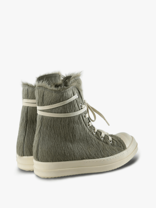 Grey shoes, side view
