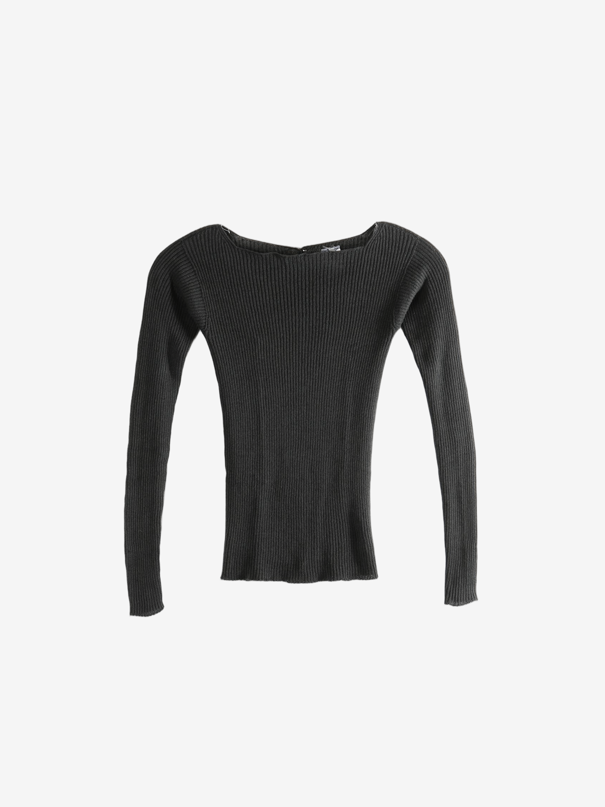 Black knitear, front view