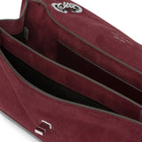 Burgundy bag, front view
