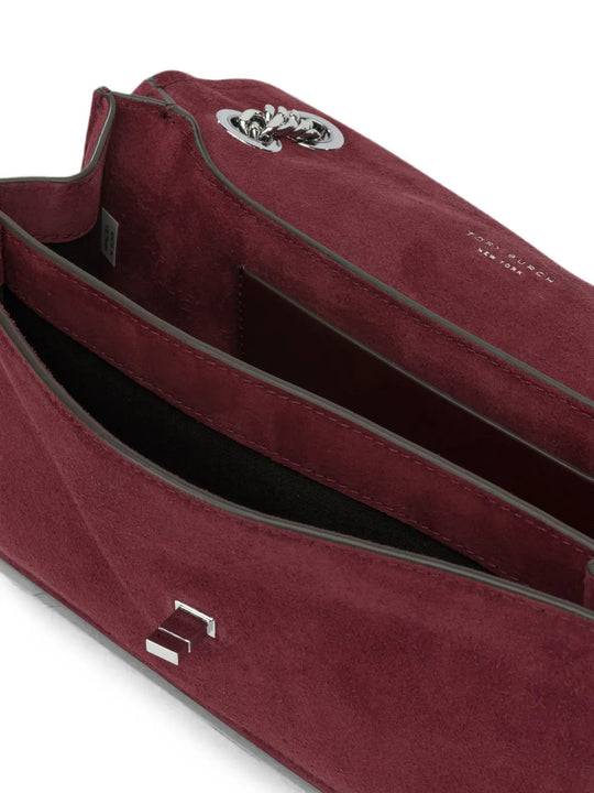 Burgundy bag, front view