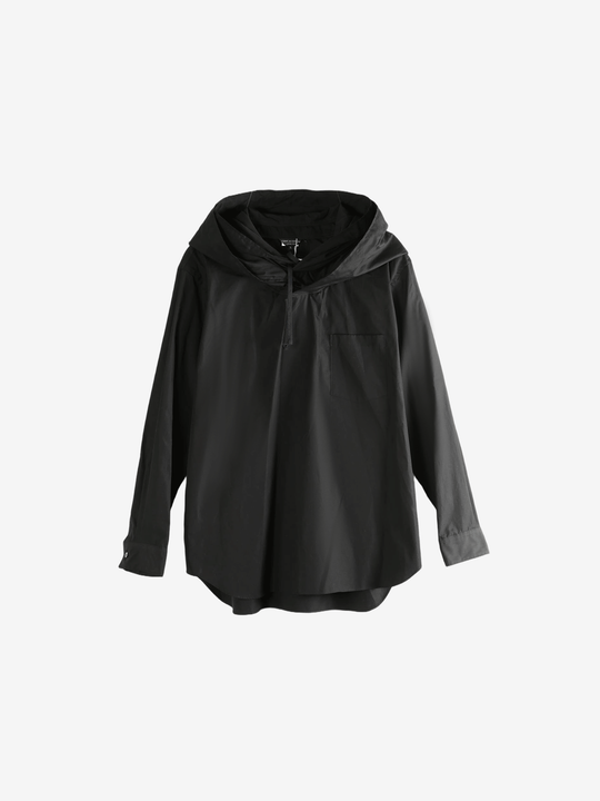 Black hoodie, front view