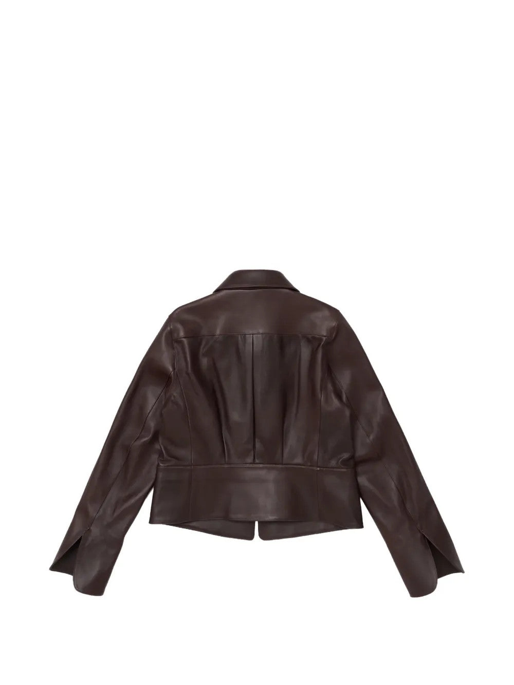 Burgundy jacket, back view
