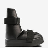 Black sandal, front view