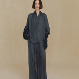 Grey jacket, full body view