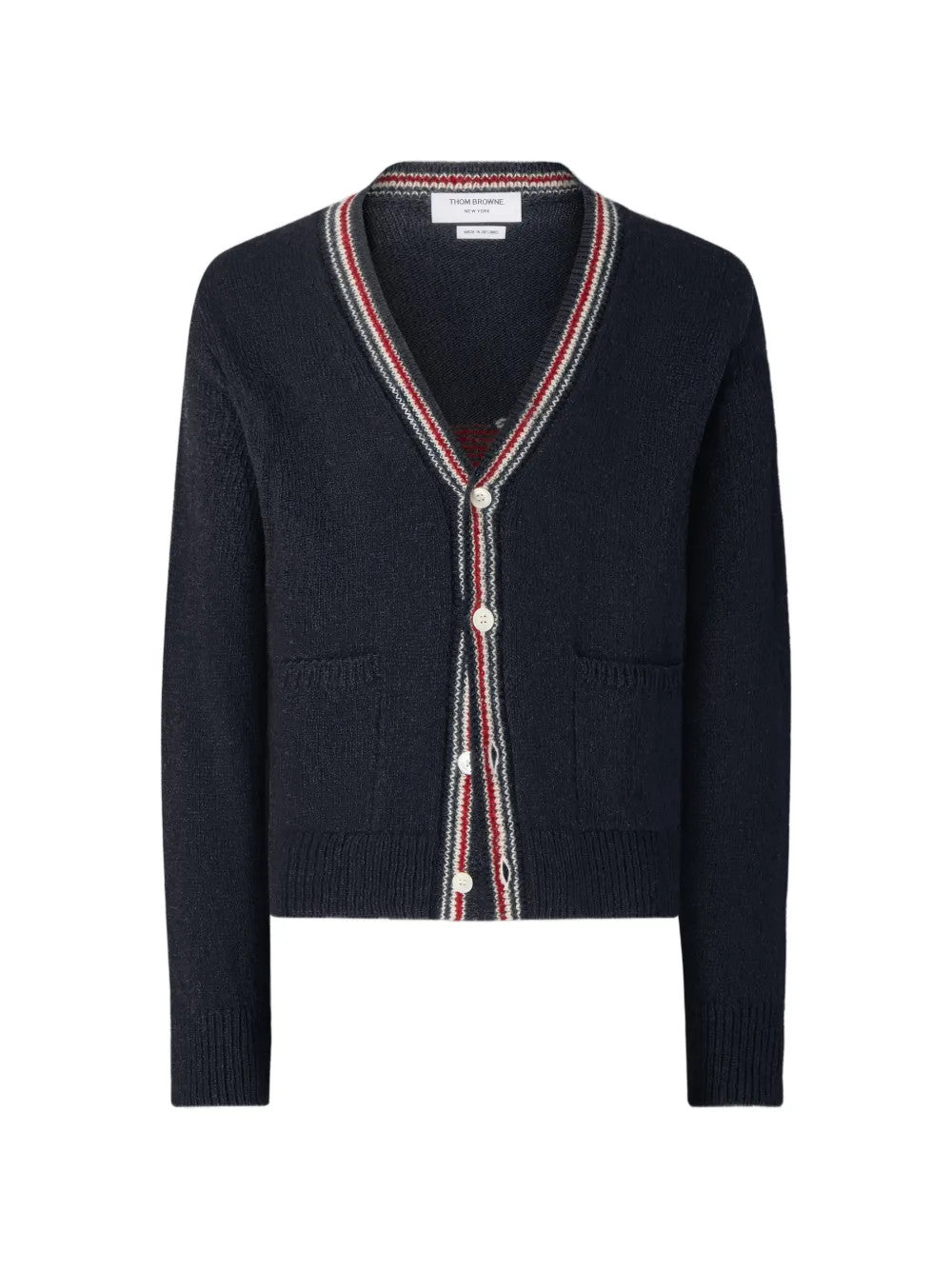 Navy knitwear, front view