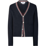 Navy knitwear, front view