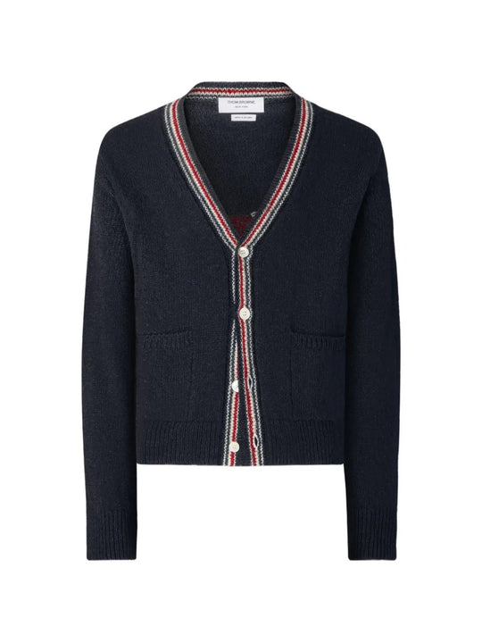 Navy knitwear, front view