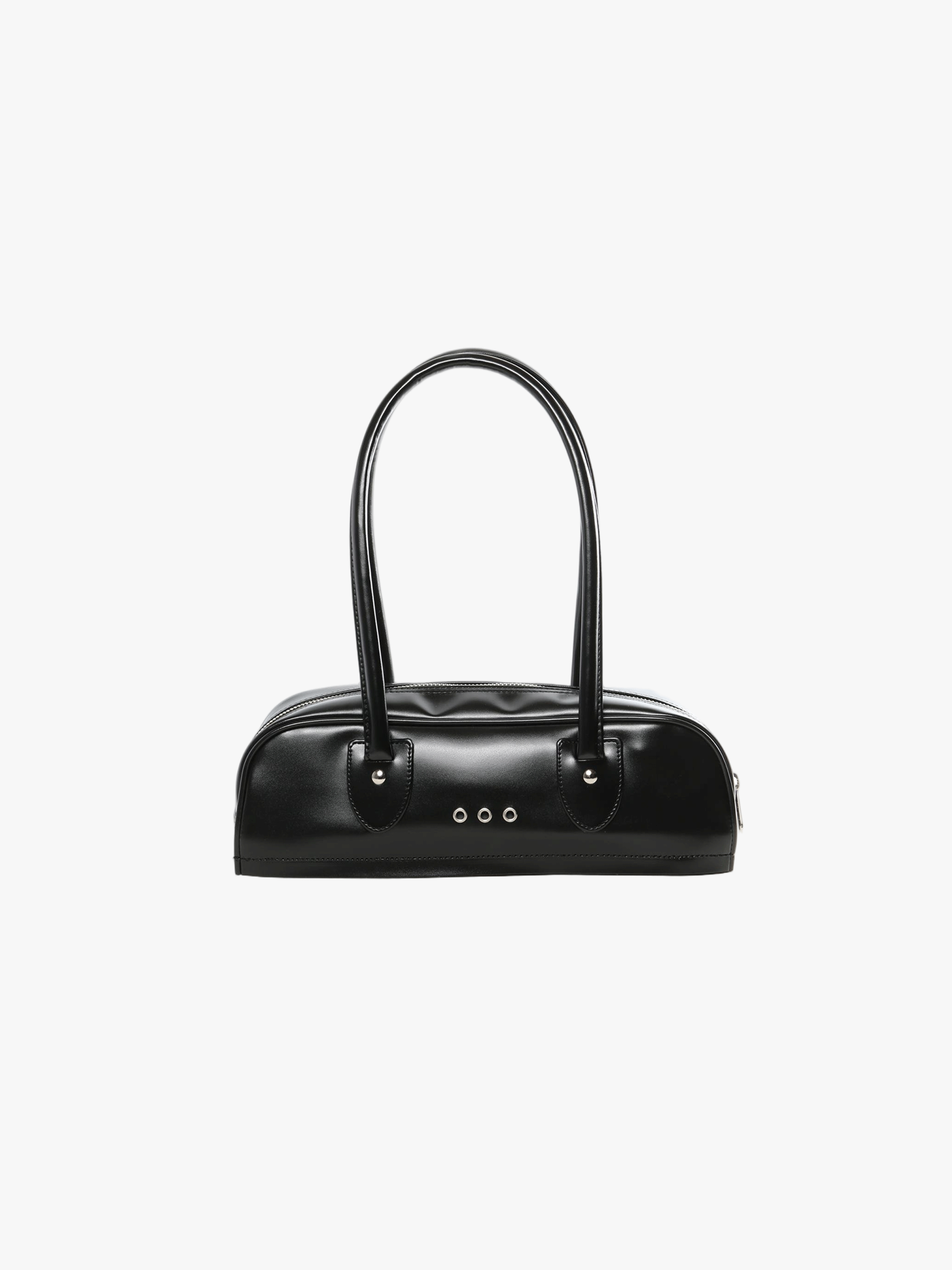 Black handbag,front view