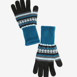 Blue gloves, front view