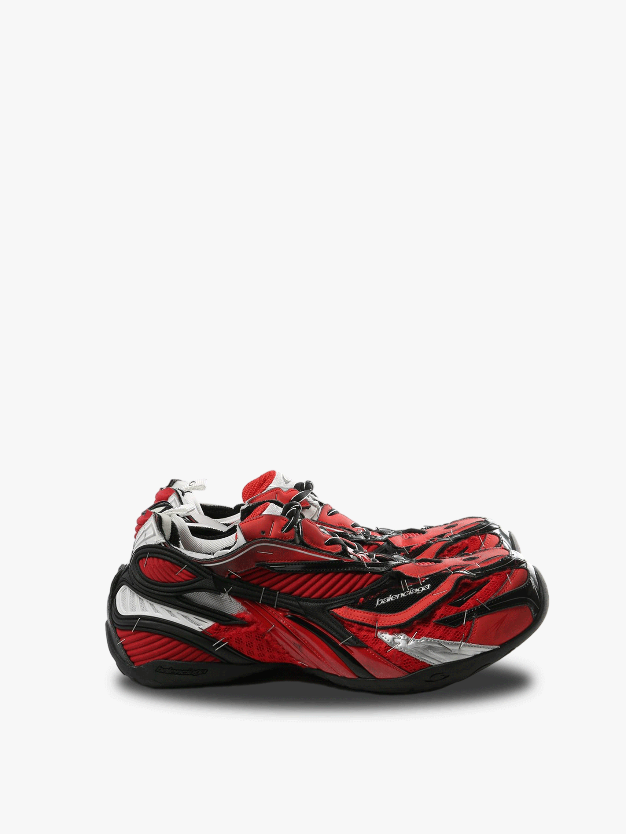 Red sneakers, front view