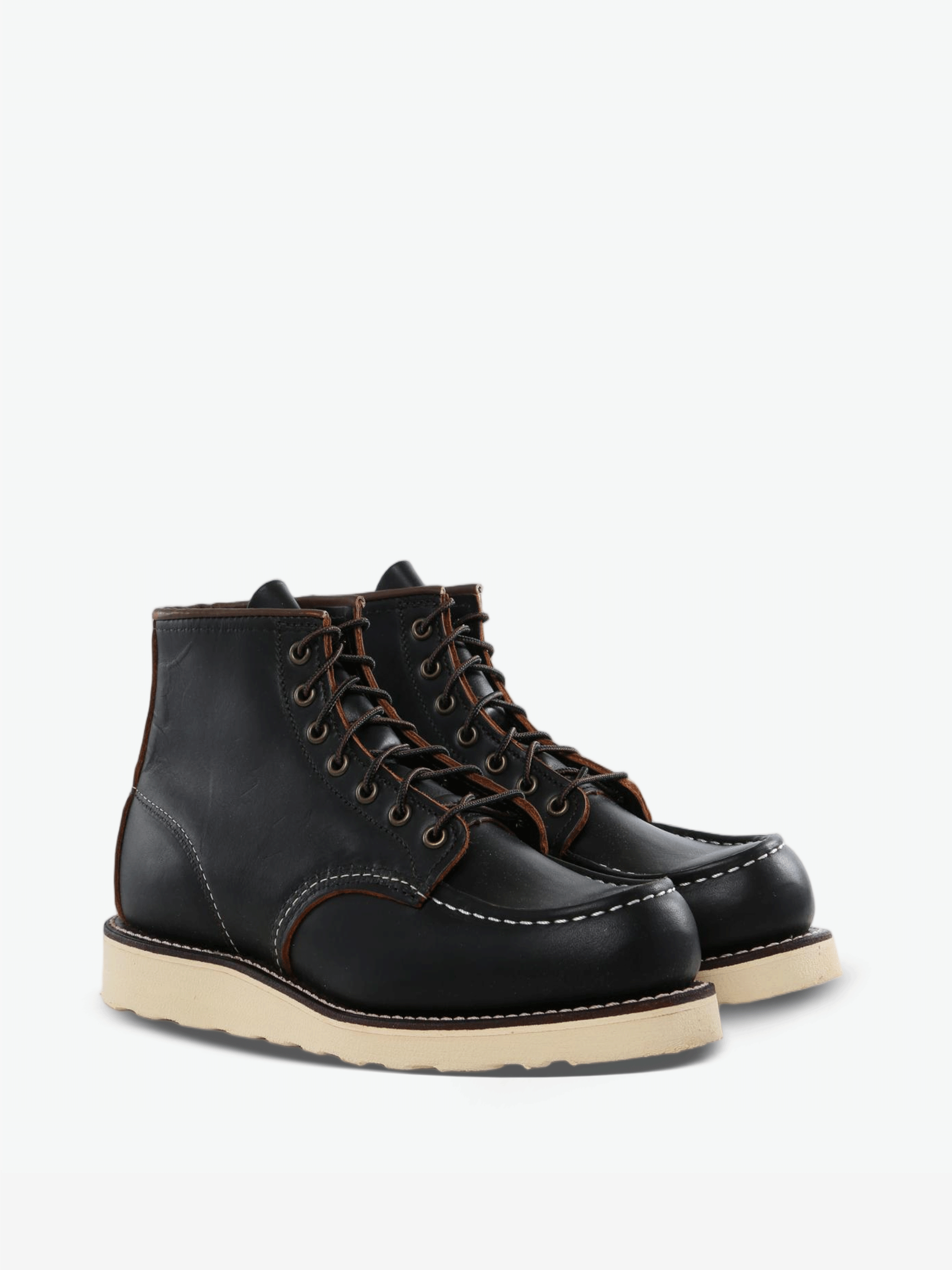 Black boots, front view