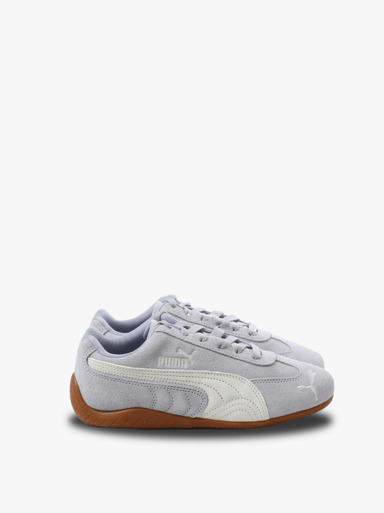 Purple sneakers, side view
