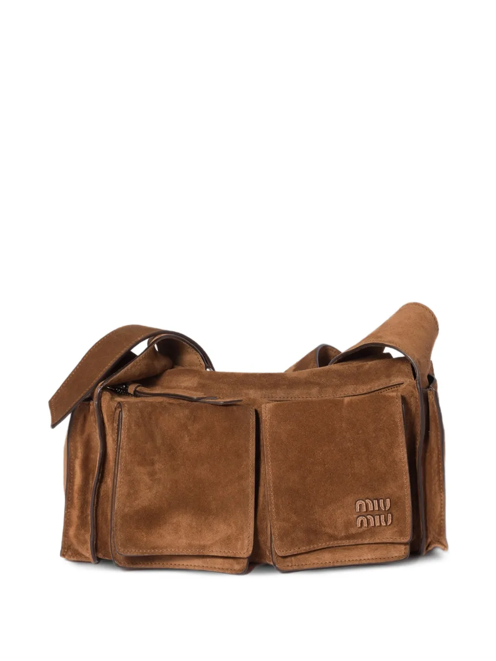 Brown leather bag,front view