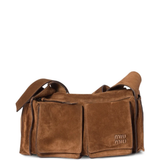 Brown leather bag,front view