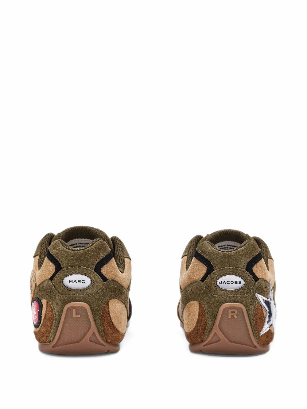 Brown shoes, back view