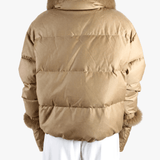 Tan jacket, full body view