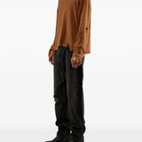 Orange top, full body view