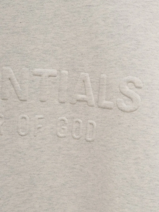 Close up of white sweatshirt,showing texture of the cotton fabric
