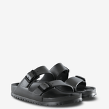 Grey sandals, front view