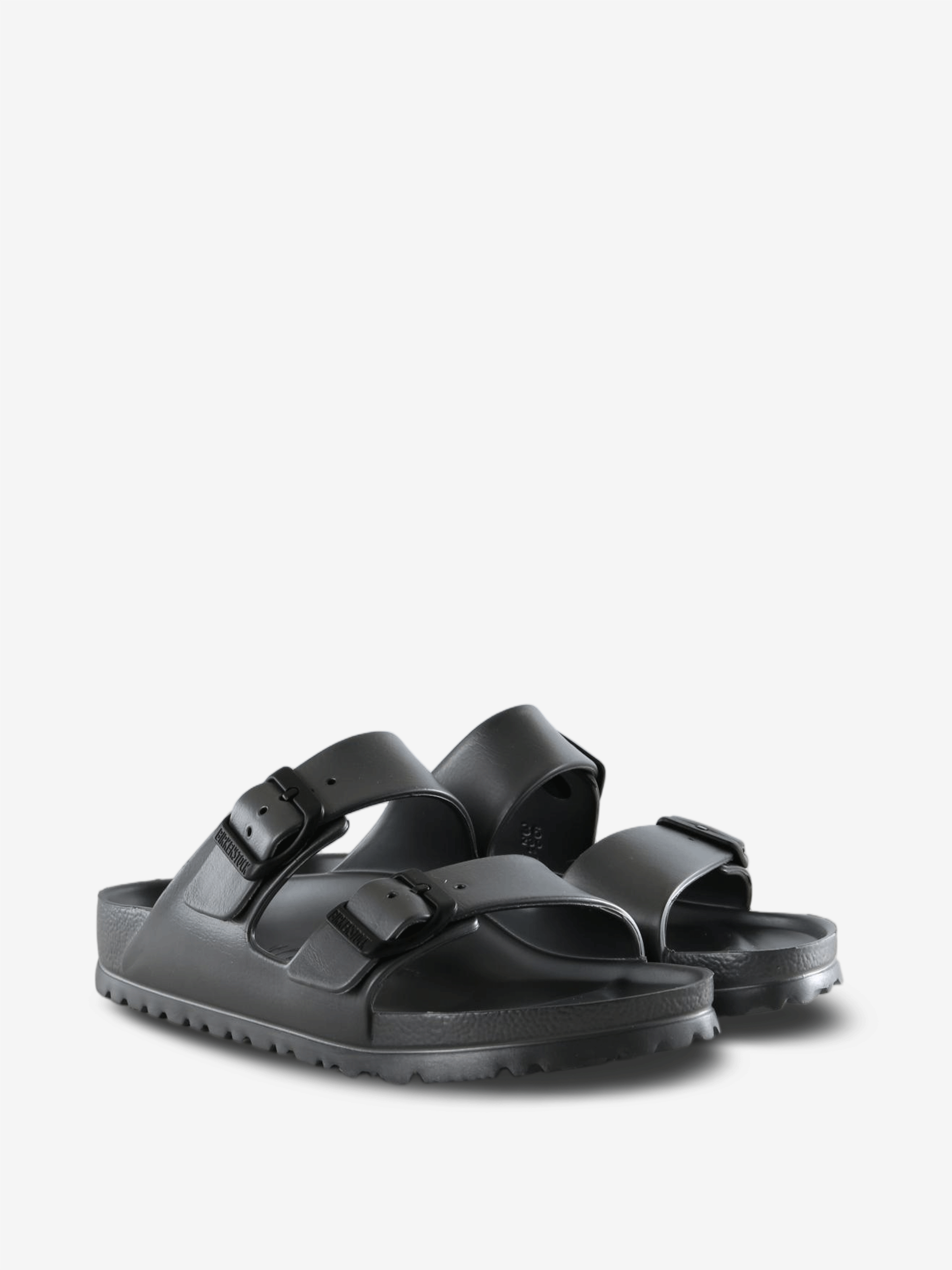 Grey sandals, front view