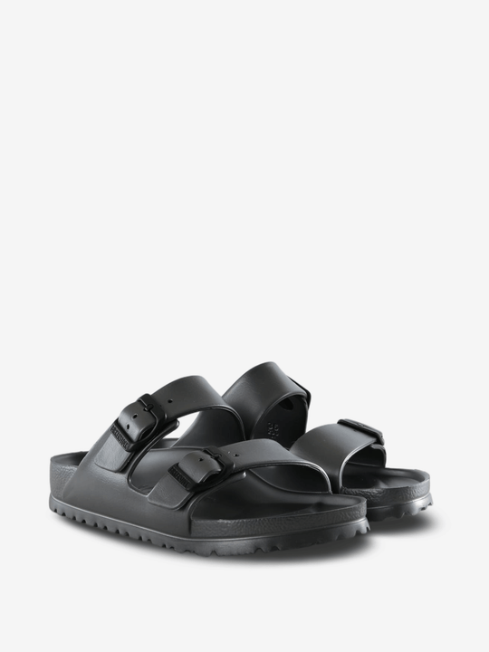 Grey sandals, front view