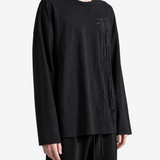 Black t-shirt, full body view