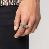 PARTS OF FOUR - Plate Ring Single (0.6 CT, 2 Diamond Slabs, 9mm, DA+DIA)